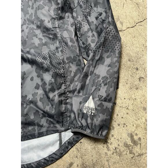 Nike Gray Camo Patterned Athletics West‎ 2011 Nylon Sample Windbreaker Men’s M - Picture 4 of 13